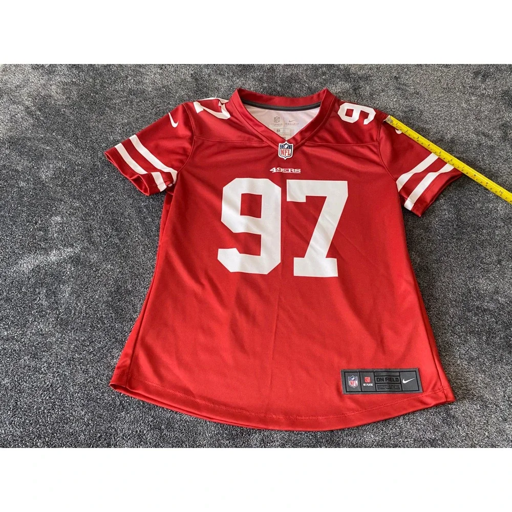 Nike San Francisco 49ers Nick Bosa 97 Red Jersey Womens Small NFL On Field